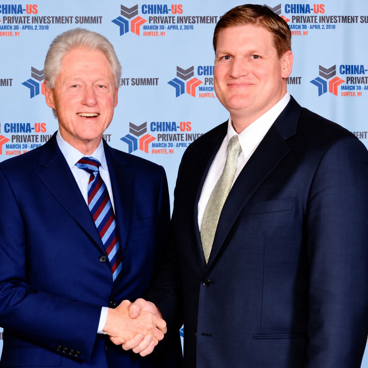Attorney Shillig with former President Bill Clinton at the China–US Private Investment Summit.
